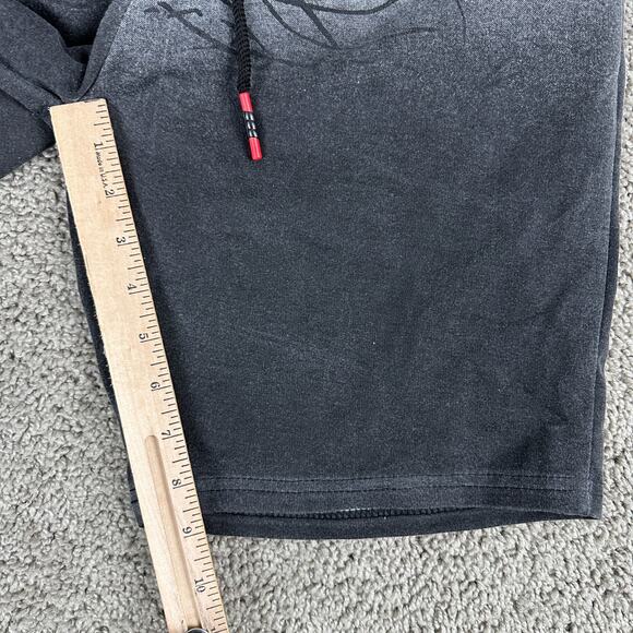 Manfinity Shorts Mens Medium Gray Black Hombre Dyed Geometric Drawstring Gym - Picture 4 of 10